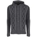 Ringspun Men's Panamint Cable Cardigan - Oatmeal Marl - S - Oatmeal Marl Bild 1