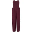 LOVE Women's Strapless Wide Leg Jumpsuit - Wine - UK 8 - Rot Bild 1