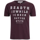 Xplicit Men's Read This T-Shirt - Wine - S - Bordeauxrot Bild 1