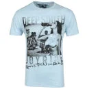 Ringspun Men's Photo Print Thirsty T-Shirt - Pale Blue - S - Pale Blue Bild 1