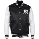 Majestic Men's Yankees Bleacher Satin Jacket - Black - S - Schwarz Bild 1