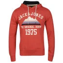 Jack & Jones Men's Mountain Hooded Sweatshirt - Red - S - Rot Bild 1