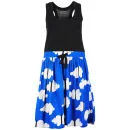 nümph Womens Vibe Cloud Print Dress - Wham Blue - L - Blau Bild 1