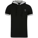 Brave Soul Men's Native Hooded Pique Polo Shirt - Black - S - Schwarz Bild 1