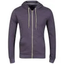 Brave Soul Men's Adriane Hooded Zip Through Sweatshirt - Purple - S - Violet Bild 1