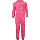 Sleepwear By Tom Franks Girls' Micro Fleece Animal Onesie - Cheetah - 8/9 - Rosa Bild 1
