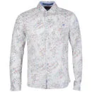 Pepe Men's Abalones Floral Long Sleeved Shirt - Blue Multi - M - Blue Multi Bild 1