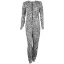 Influence Women's Leopard Print Onesie - Black & White - S-M - Black & White Bild 1