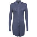 Brave Soul Women's Abbe Dress - Washed Indigo Denim - S - Indigo Bild 1