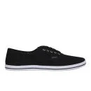 Ringspun Herren David Trim Canvas Pumps - Schwarz/Grau - 7 - Schwarz/Grau Bild 1