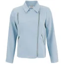 Glamorous Women's Asymmetric Biker Jacket - Blue - UK 8 - Blau Bild 1