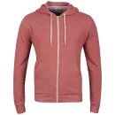 Brave Soul Men's Adriane Hooded Zip Through Sweatshirt - Blood Red - S - Blood Red Bild 1