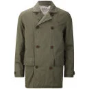 Farah 1920s Männer Doppelreihiger Trench Coat - Oliv - S - Dark Olive Bild 1