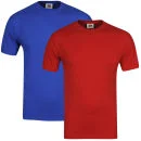 Nike Men's Short Sleeved T-Shirt Royal/Scarlett 2-Pack - S - Royal/Scarlett Bild 1
