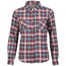 Brave Soul Women's Judy Check Shirt - Grey/Ecru/Pink - XS - Grey/Ecru/Pink Bild 1