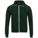 Brave Soul Men's Retro Zip Through Sweatshirt - Green - S - Grün Bild 1