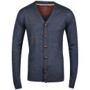 Brave Soul Men's Harmony Knitted Cardigan - Dark Blue - S - Saphirblau Bild 1