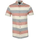 Brave Soul Men's Odin Short Sleeve Shirt - Ecru/Denim/Red - S - Ecru/Denim/Red Bild 1