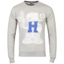 Beck & Hersey Men's Sneaker H Crew Neck Sweatshirt - Grey Marl - S - Grau meliert Bild 1
