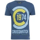 Crosshatch Men's Fazedown T-Shirt - Vintage Indigo - S - Blau Bild 1