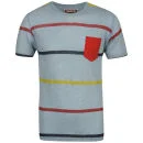 Osaka Men's Striped T-Shirt - Sky - S - Sky Bild 1