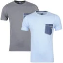 Carter Herren Boom 2er-Pack T-Shirt - Multi - S - Sky Marl/Charcoal Marl Bild 1
