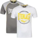 Everlast Men's 2 Pack T shirts - Grey Marl / Charcoal Marl / White - S - Assorted Bild 1