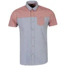 Brave Soul Men's Orthis Short Sleeve Shirt - Red/Blue - S - Red/Blue Bild 1