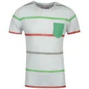 Osaka Men's Striped T-Shirt - Grey - S - Grau Bild 1
