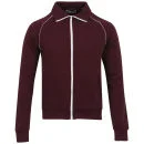 Brave Soul Men's Retro Zip Through Sweatshirt - Burgundy - S Bild 1