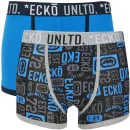 Ecko Herren Pattern 2er-Pack Boxershorts - Blau/Schwarz - S - Blau/Schwarz Bild 1