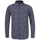 Boxfresh Men's Camdyn Long Sleeved Shirt - Navy Gingham - XS Bild 1