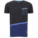 Boxfresh Herren Labile Pocket T-Shirt - Schwarz/Royalblau - S - Black/Mid Navy Bild 1