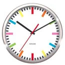 Karlsson Rainbow Wanduhr - Stahl/Weiß Bild 1