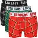 Bawbags Men's 3-Pack Tartan Boxer Shorts - S - Bunt Bild 1