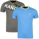 Kangol Men's Cappello and Botch 2 Pack T-shirts - Charcoal/Blue - S Bild 1