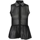 Influence Women's Sequin Collar Shirt - Black - 8 - Schwarz Bild 1