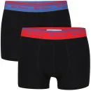 Ben Sherman Men's 2-Pack Boxer - Black-Black-Blue/Red Trims - S - Black-Black-Blue/Red Trims Bild 1