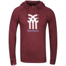 Fenchurch Men's Sweatshirt Icon Hoody - Wine/White/Marine - S - Wine/White/Marine Bild 1