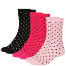 Bench Women's Polka Dot 3-Pack Sock Gift Set - Multi - UK 4-7 - Bunt Bild 1