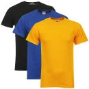 Fruit of the Loom/Jerzees Men's 3 Pack T-Shirts - Small - Blue/Black/Gold Bild 1