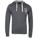 Ringspun Men's Baxter Zipped Sweat - Charcoal - S - Dunkelgrau Bild 1
