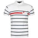 Soul Star Men's Bury Stripe Polo-Shirt - White - S - Weiß Bild 1