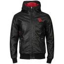 Ecko Men's Hooded Boston Leather Look Hooded Jacket - Black/Red - S - Black / Red Bild 1