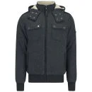 Brave Soul Men's Persia Lined Zip Through Hoody - Navy - S - Blau Bild 1