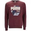 Puma Men's Fun Logo Crew Neck Sweatshirt - Biking Red - S - Rot Bild 1