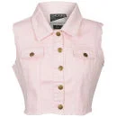 Chickster Women's Frayed Parfait Gilet - Pink - 8 - Rosa Bild 1