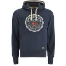 Crosshatch Men's Heyton Printed Hoody - Navy Marl - S - Blau Bild 1
