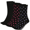 Bench Women's Spot & Plain 3-Pack Sock Gift Set - Black/Pink/Purple - UK 4-7 - Black/Pink/Purple Bild 1