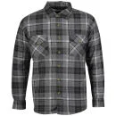 Brave Soul Men's Coburn Long Sleeved Check Shirt - Charcoal - S - Dunkelgrau Bild 1